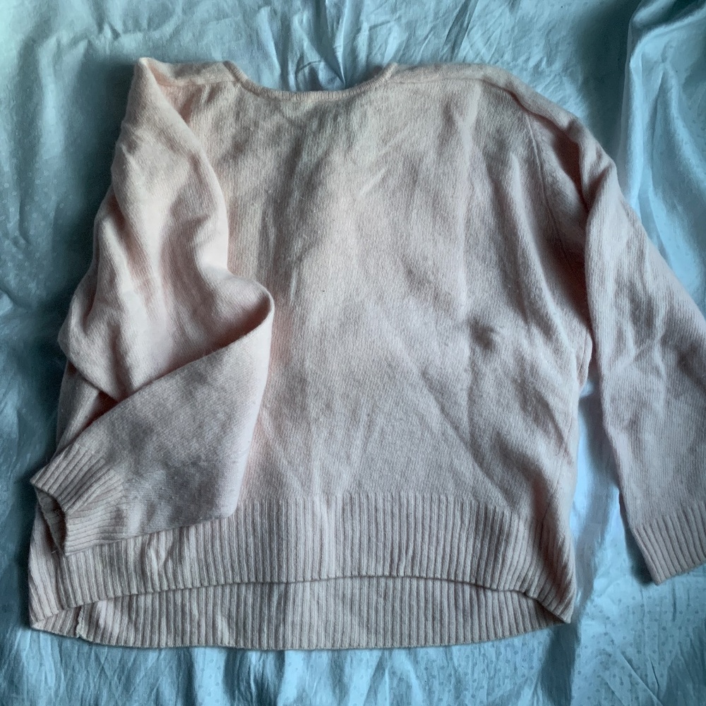 B.I.B. wool blend soft pink pullover sweater, size 2X, long sleeve
